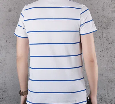 Adidas Originals Adidas Yarn Dye Casual Stripe Short Sleeve Polo White In Multi