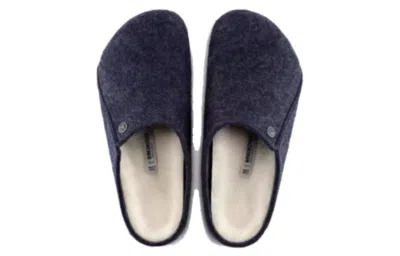 Birkenstock Zermatt Shearling Wool Felt Narrow Fit 'dark Blue'