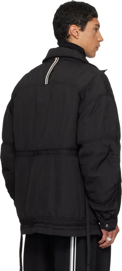 Mordecai Field Drawstring Casual Jacket In Black