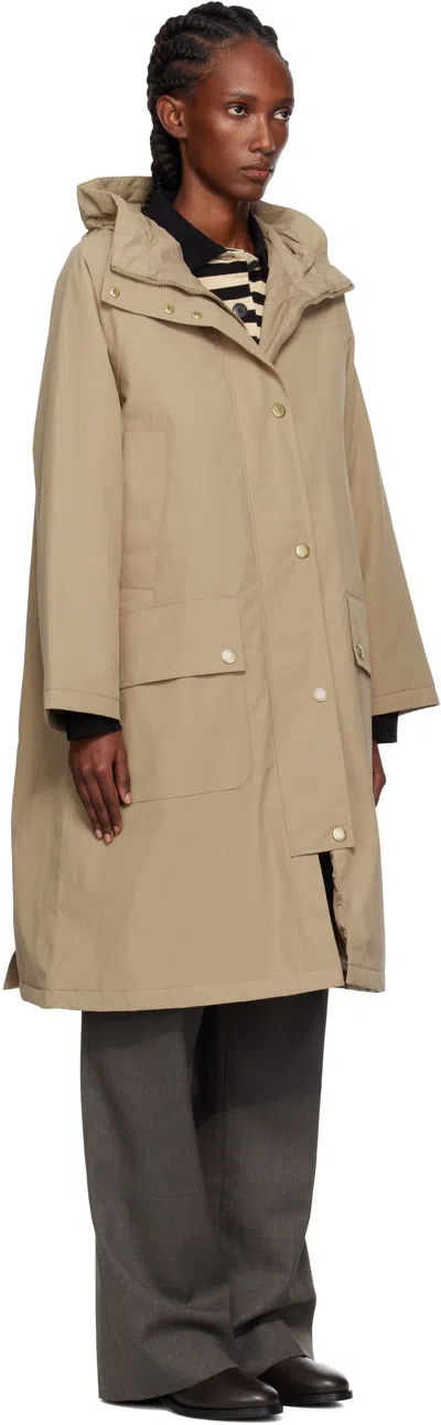Barbour Beige Catalina Showerproof Coat In Brown
