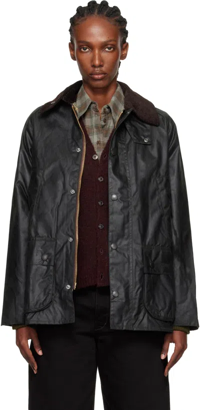 Barbour Green Bedale Waxed Jacket In Multi