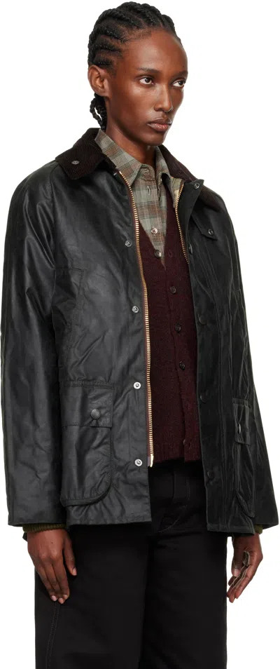 Barbour Green Bedale Waxed Jacket In Multi