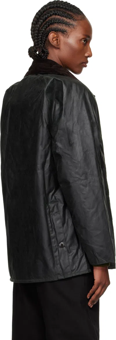 Barbour Green Bedale Waxed Jacket In Multi