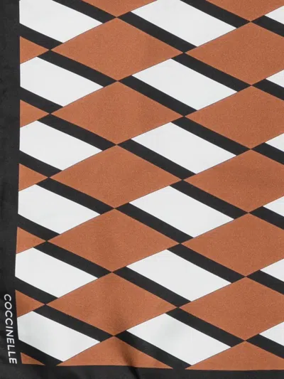 Coccinelle Viscose And Wool Scarf In Brown