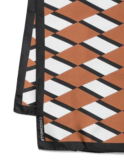 Coccinelle Viscose And Wool Scarf In Brown