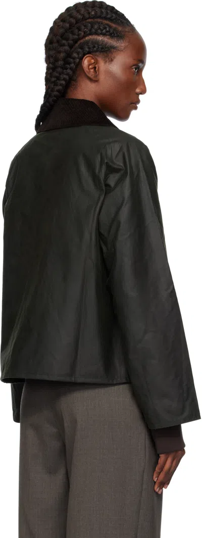 Barbour Green Arlene Waxed Jacket In Multi