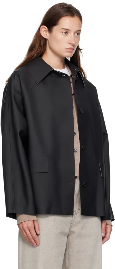 Kassl Editions Black Original Inside Out Hip Rubber Jacket In Black