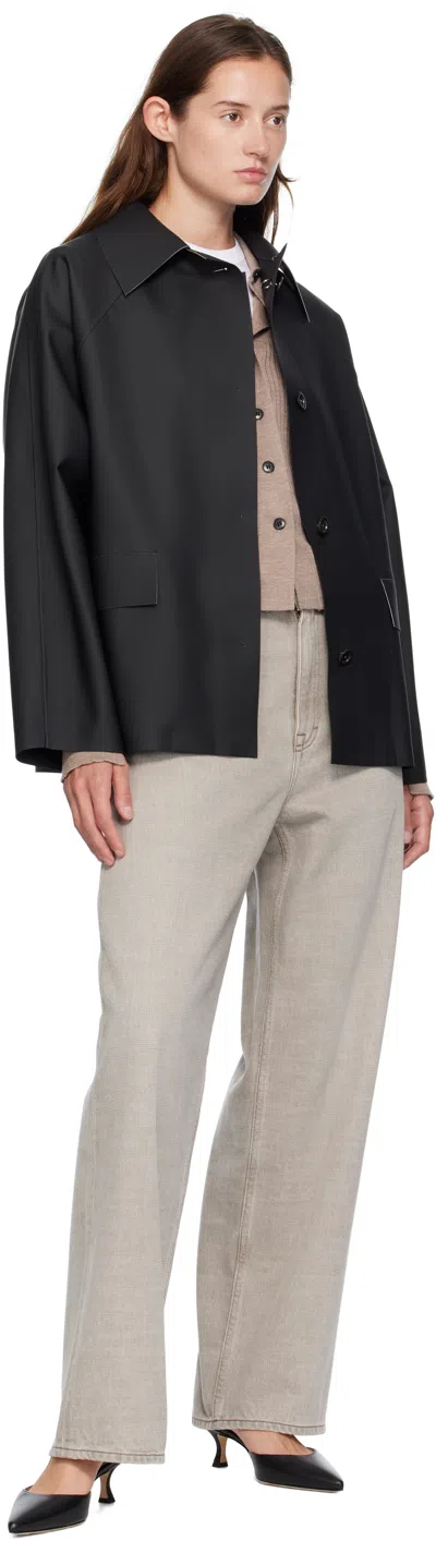 Kassl Editions Black Original Inside Out Hip Rubber Jacket In Black