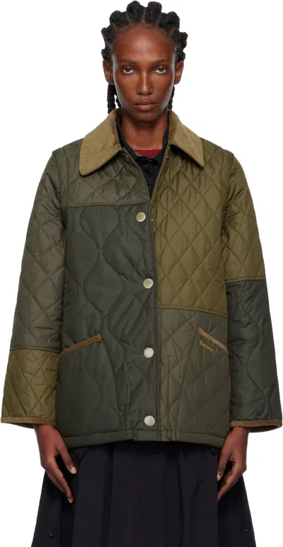 Barbour Green Lorrie Quilted Jacket In Green