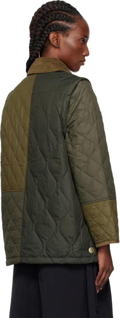 Barbour Green Lorrie Quilted Jacket In Green