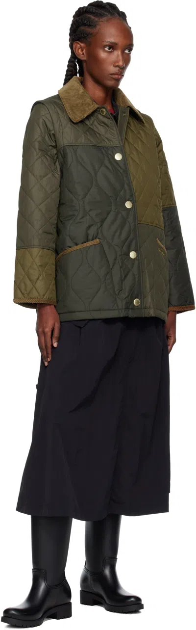 Barbour Green Lorrie Quilted Jacket In Green