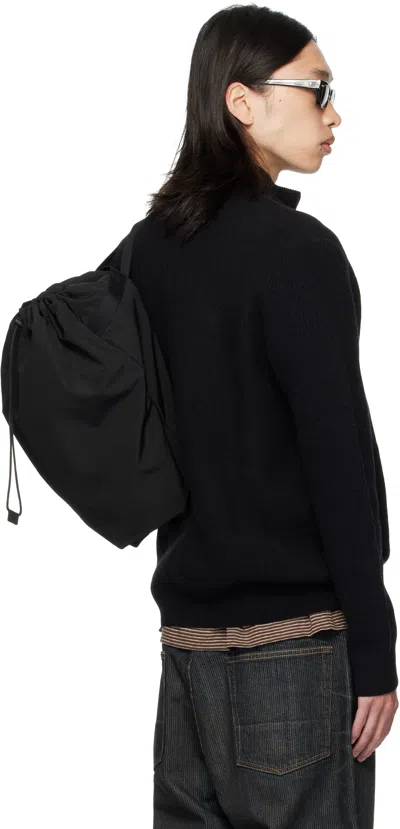 Barbour Black Milburn Zip Up Cardigan In Black