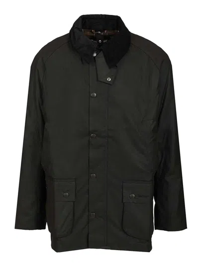 Barbour Ashby Wax Jacket Jackets Green In Black