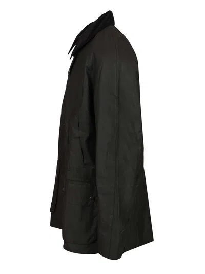 Barbour Ashby Wax Jacket Jackets Green In Black