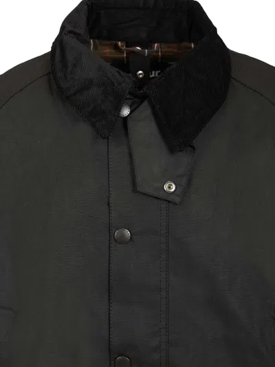 Barbour Ashby Wax Jacket Jackets Green In Black