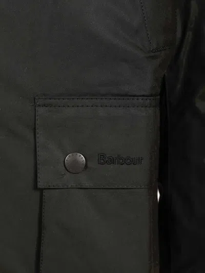 Barbour Ashby Wax Jacket Jackets Green In Black