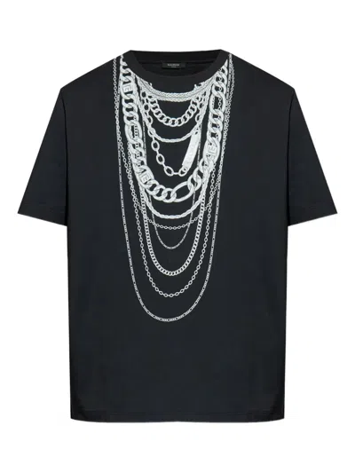 Balmain Printed T-shirt In Black