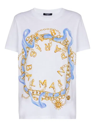 Balmain Printed T-shirt In White