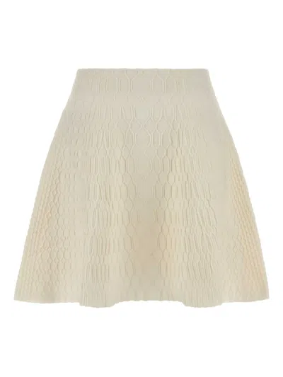 Balmain A-line Skirt In Nude
