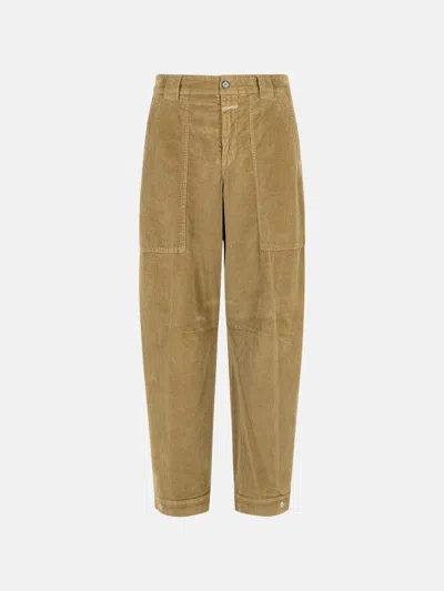 Closed Rhannon Argila Beige Cotton Pants In Brown