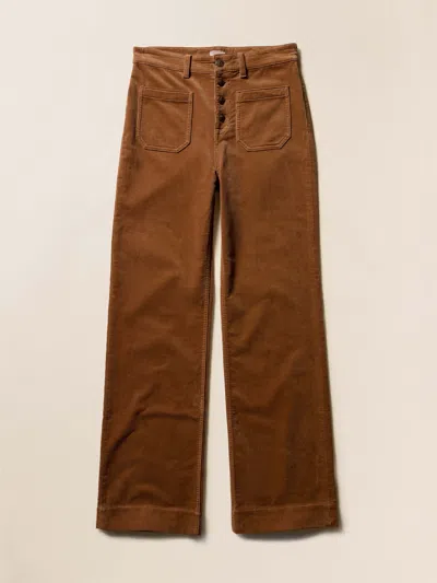 Faherty Stretch Terry Cord Patch Pocket Pants In Brown