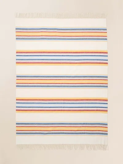 Faherty Brushed Recycled Cotton Blanket In Multi