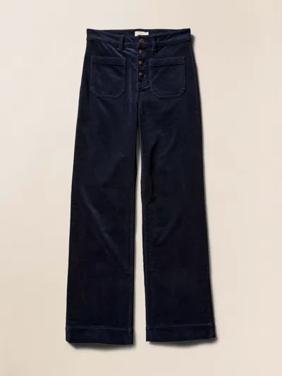 Faherty Stretch Terry Cord Patch Pocket Pants In Blue