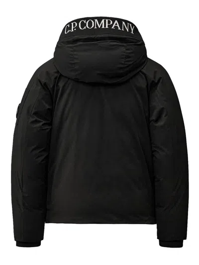 C.p. Company U16 Pro-tek Down Hooded Jacket In Black