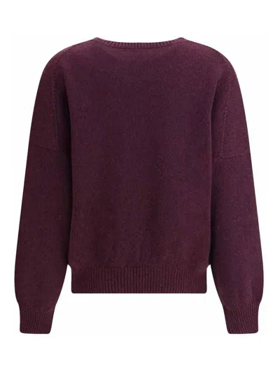 Khaite Nera Cashmere Knit Sweater In Purple