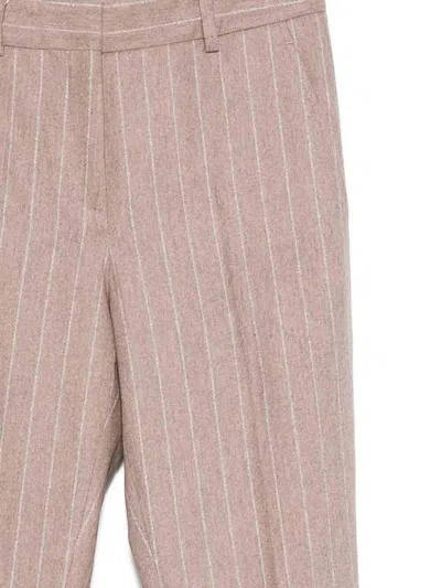 Incotex Tailored Trousers With Cuffed Hem And Pockets In Pink
