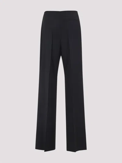 Alberta Ferretti Tailored Grey Trousers With Straight-leg Cut And Subtle Texture In Black