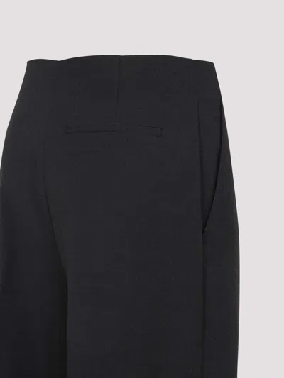 Alberta Ferretti Tailored Grey Trousers With Straight-leg Cut And Subtle Texture In Black