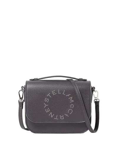 Stella Mccartney Logo Cross-body Bag With Top Handle And Adjustable Strap In Gray
