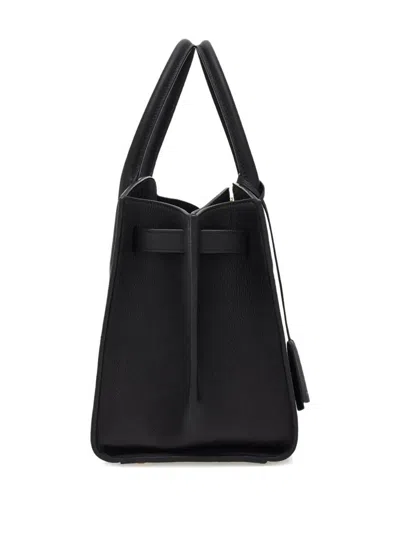Ferragamo Structured Shoulder Bag Adjustable Strap In Black