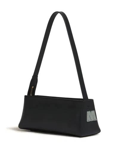 Marni Rectangular Shoulder Bag With Gold-tone Hardware In Black