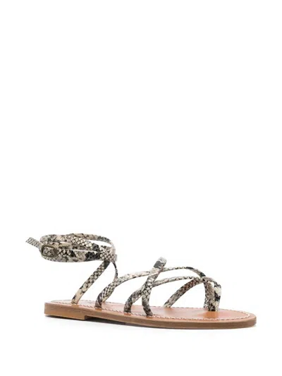 Kjacques Python Effect Gaia Sandals In Multi