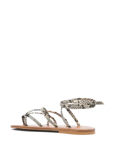 Kjacques Python Effect Gaia Sandals In Multi