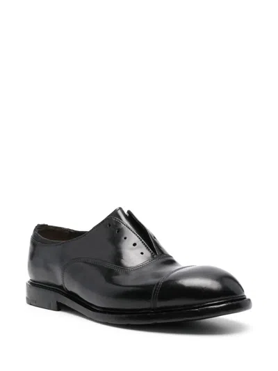 Premiata Cap Toe Lace Oxford Shoes In Black