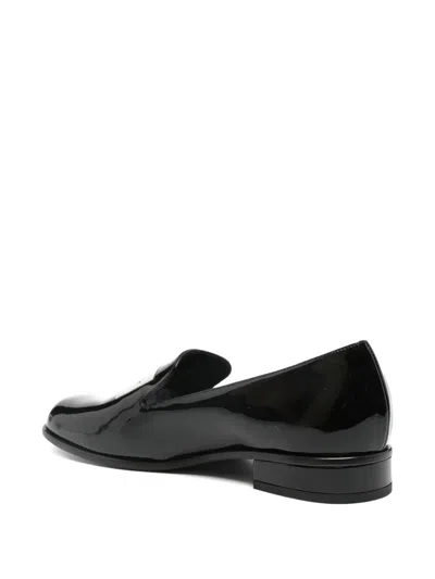 Givenchy Tux Logo Patent Leather Loafers In Black