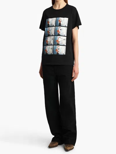 Khaite Bacall Low Rise Straight Jeans In Black