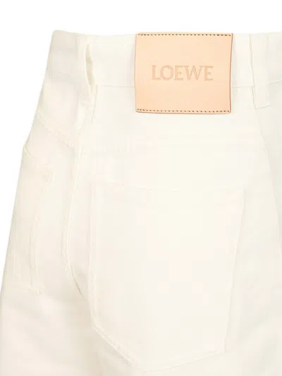 Loewe Denim Trousers With Belt Loops In Neutral