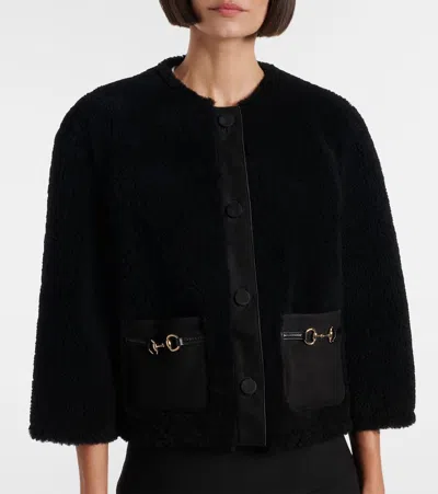 HORSEBIT短款羊毛皮夹克