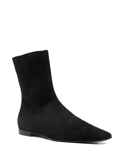 Totême Zipped Suede Pointed-toe Boots In Multi