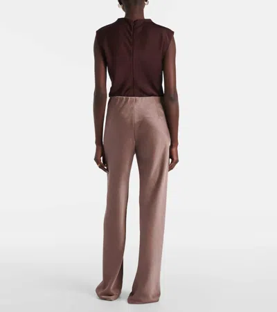 Vince Womens Mauve Lilac High-rise Wide-leg Woven Trousers In Pink