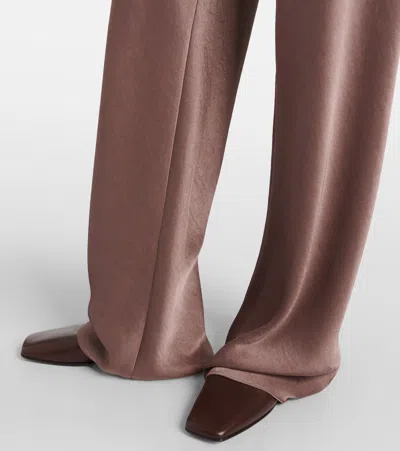 Vince Womens Mauve Lilac High-rise Wide-leg Woven Trousers In Pink