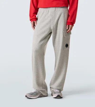 C.p. Company Cotton Fleece Sweatpants In Gray