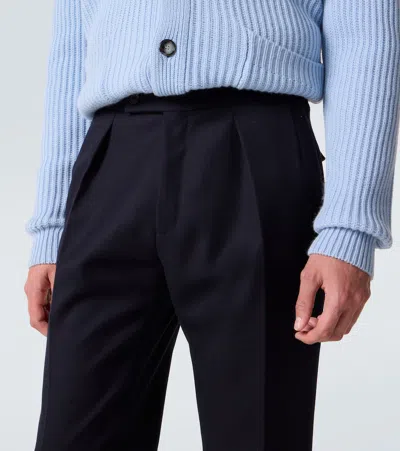 Slowear Virgin Wool Tapered Pants In Black