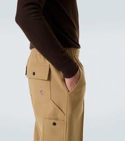 Moncler Pleated Straight Pants In Brown