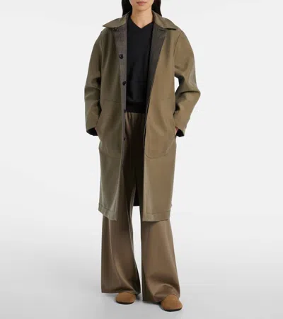 The Row Palomar Reversible Virgin Wool-blend Coat In Black