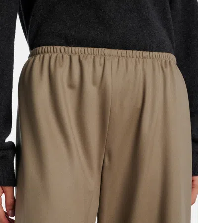 The Row Gala Virgin Wool Wide-leg Pants In Brown